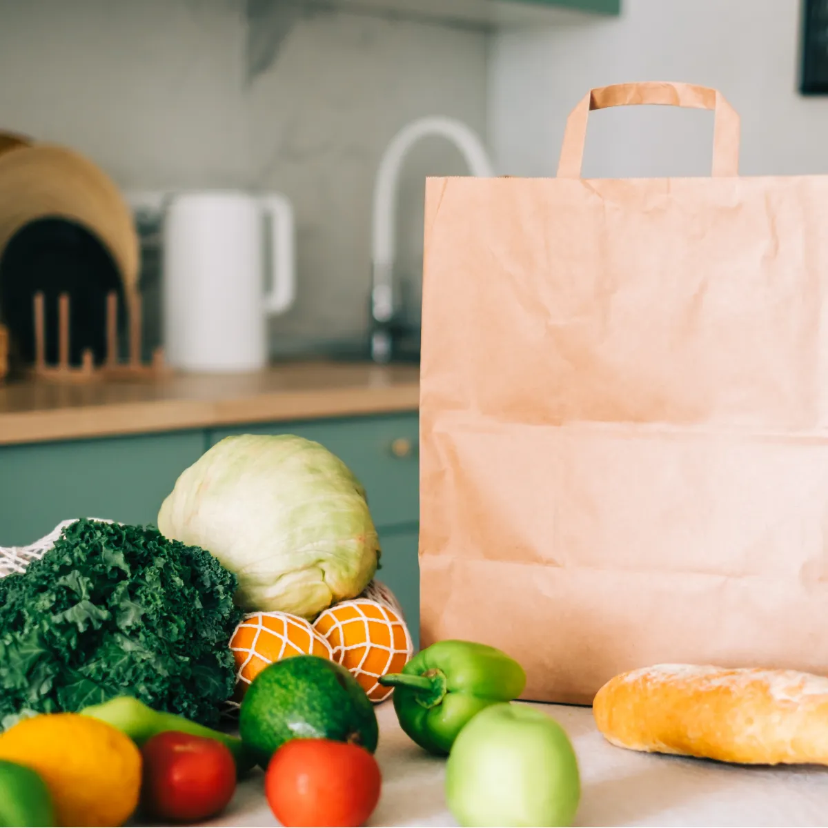 shopper in carta per asporto